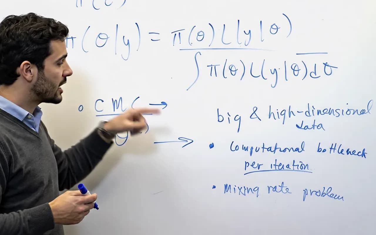 Bayesian equations on a whiteboard