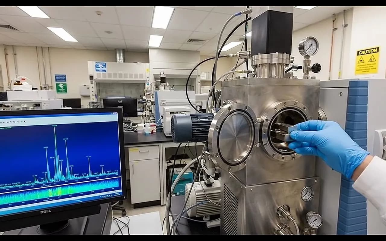 Spectrometer with a spectrum on screen