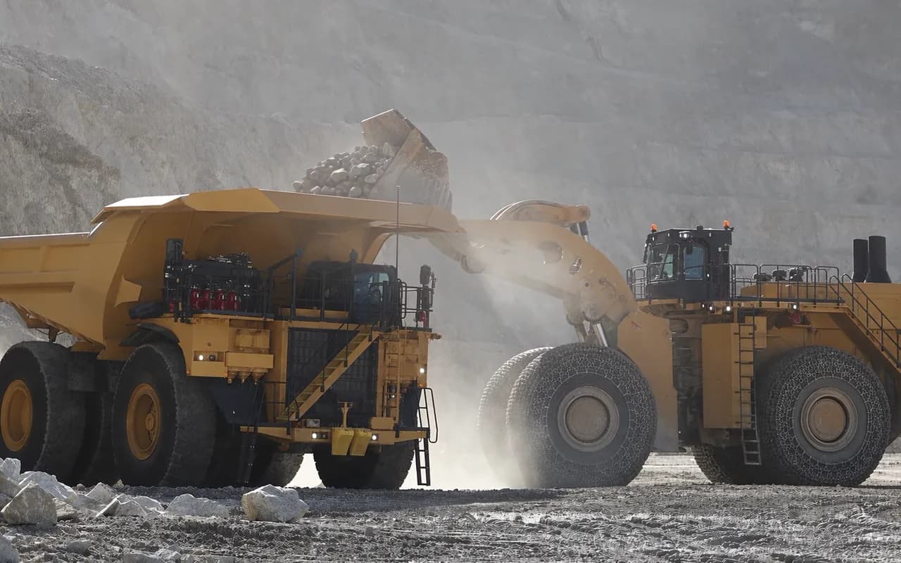 Haul trucks in an open-pit mine
